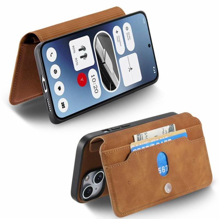 CASENEO - CASENEO Nothing Phone (2a) Fodral Äkta läder - Brun