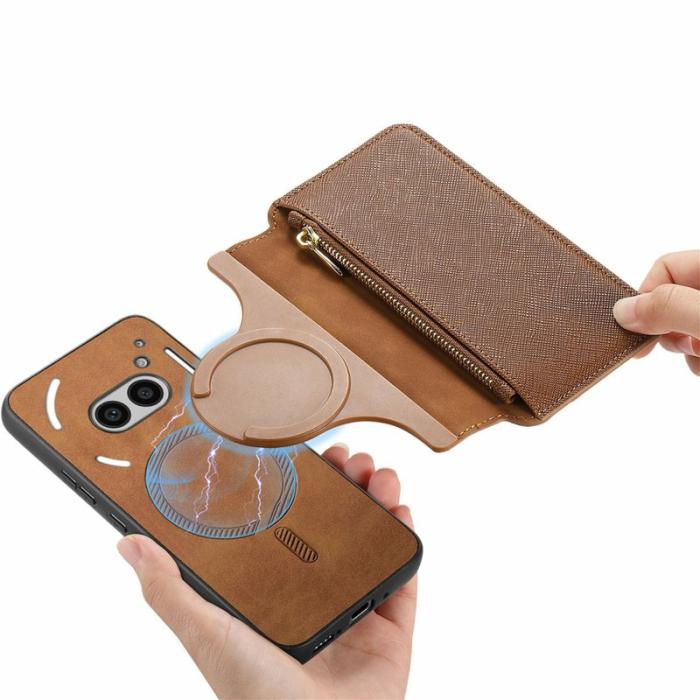 CASENEO - CASENEO Nothing Phone (2a) Fodral Äkta läder - Brun