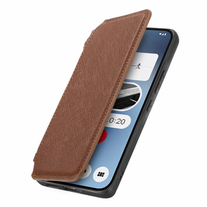 CASENEO - CASENEO Nothing Phone (2a) Fodral Äkta läder - Brun