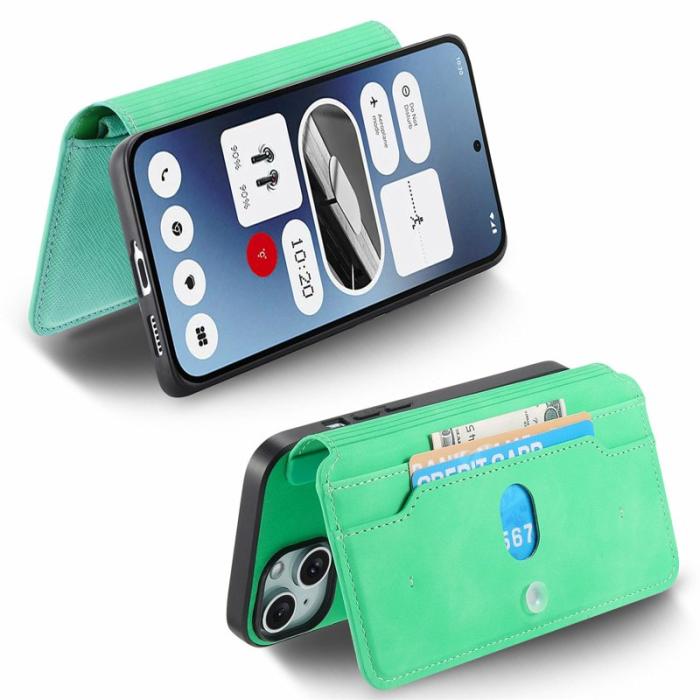 CASENEO - CASENEO Nothing Phone (2a) Fodral Äkta läder - Grön