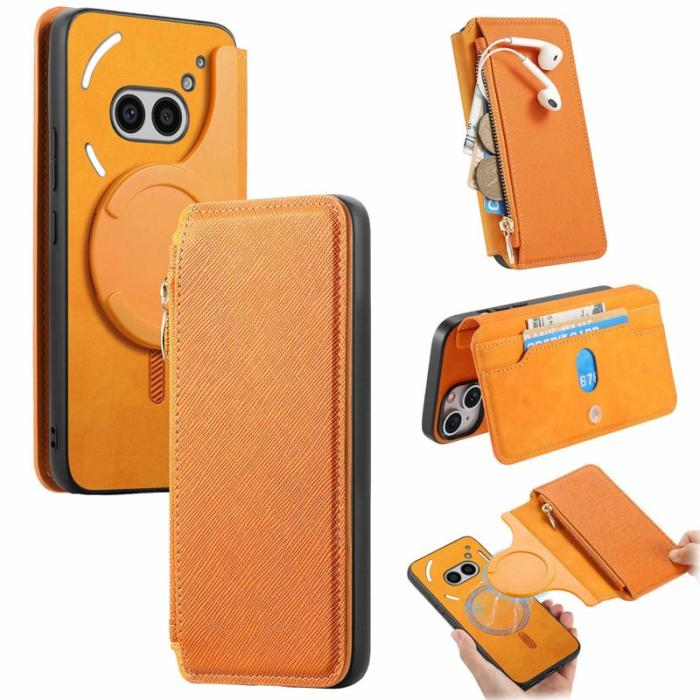 CASENEO - CASENEO Nothing Phone (2a) Fodral Äkta läder - Gul