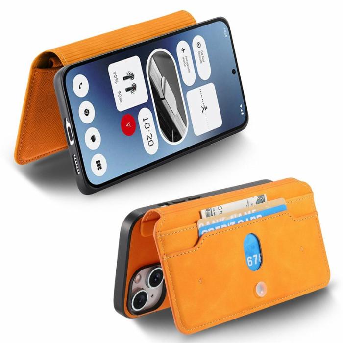 CASENEO - CASENEO Nothing Phone (2a) Fodral Äkta läder - Gul