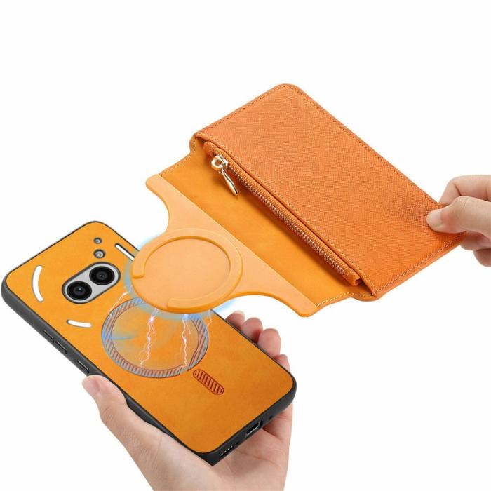 CASENEO - CASENEO Nothing Phone (2a) Fodral Äkta läder - Gul