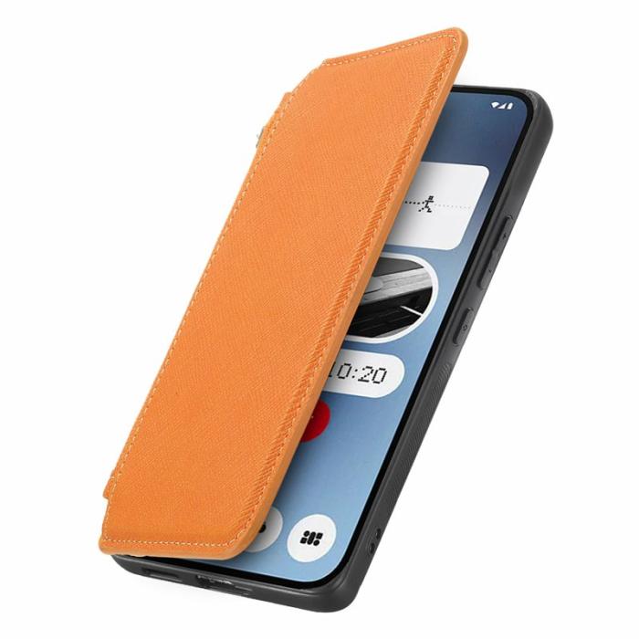 CASENEO - CASENEO Nothing Phone (2a) Fodral Äkta läder - Gul