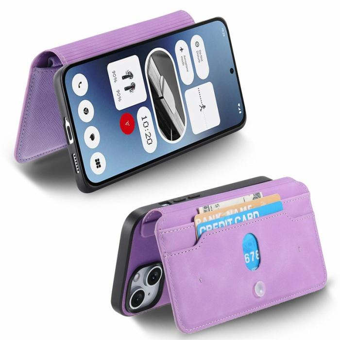 CASENEO - CASENEO Nothing Phone (2a) Fodral Äkta läder - Lila