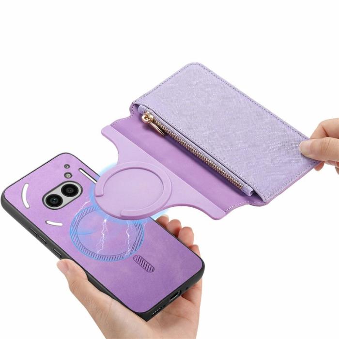 CASENEO - CASENEO Nothing Phone (2a) Fodral Äkta läder - Lila