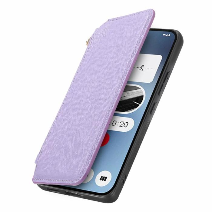 CASENEO - CASENEO Nothing Phone (2a) Fodral Äkta läder - Lila