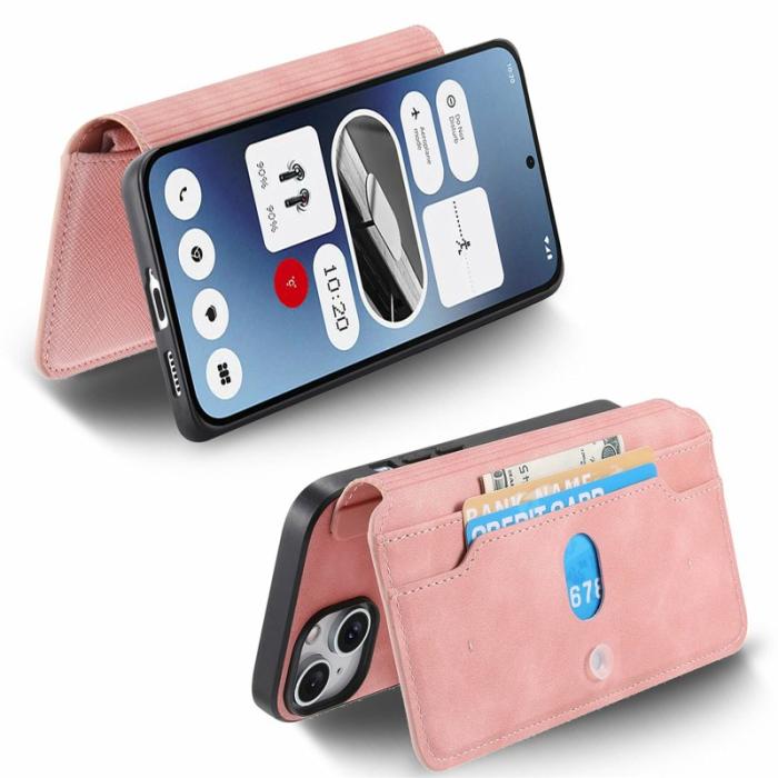 CASENEO - CASENEO Nothing Phone (2a) Fodral Äkta läder - Rosa