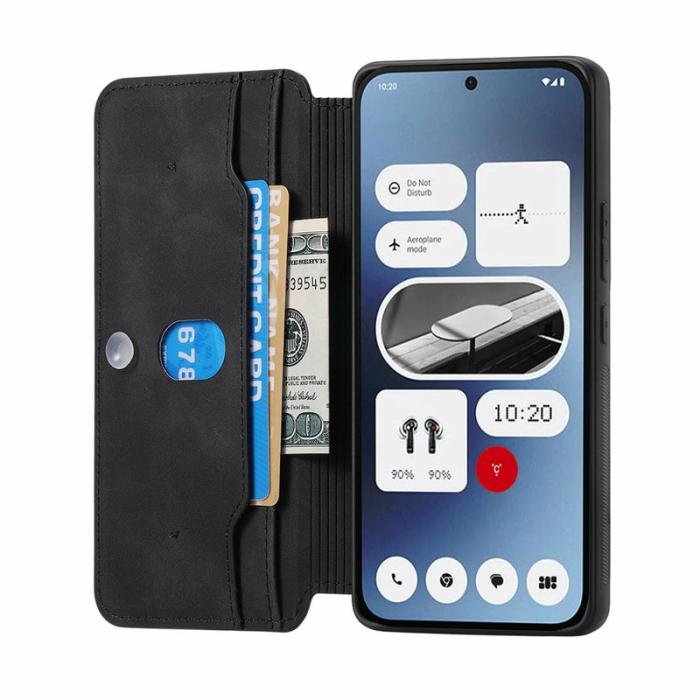 CASENEO - CASENEO Nothing Phone (2a) Fodral Äkta läder - Svart