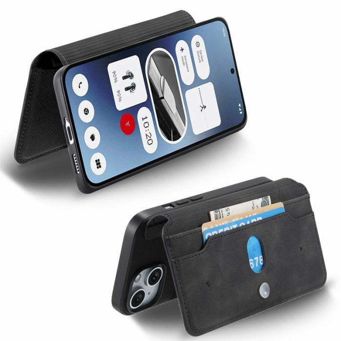 CASENEO - CASENEO Nothing Phone (2a) Fodral Äkta läder - Svart