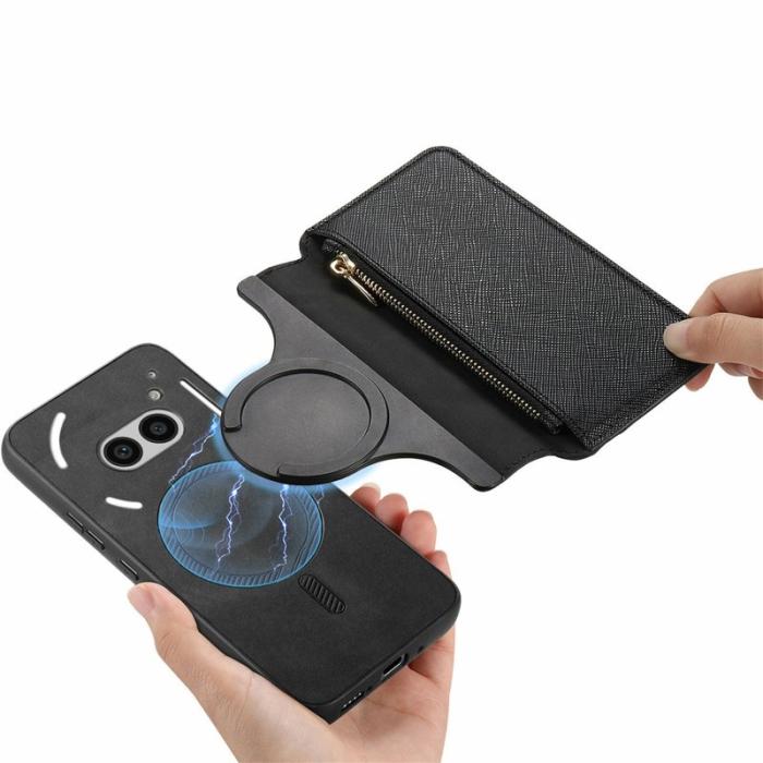 CASENEO - CASENEO Nothing Phone (2a) Fodral Äkta läder - Svart