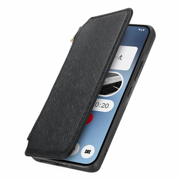 CASENEO - CASENEO Nothing Phone (2a) Fodral Äkta läder - Svart