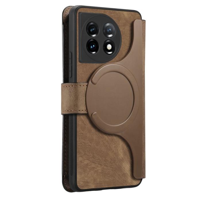 CASENEO - CASENEO OnePlus 11 5G Fodral MW-02 Äkta läder - Brun