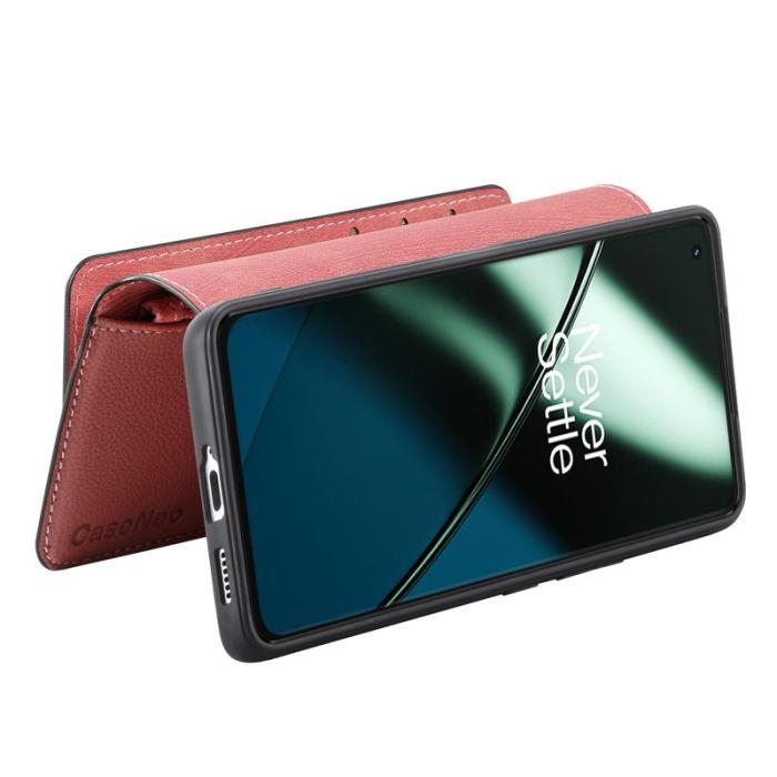 CASENEO - CASENEO OnePlus 11 5G Fodral MW-02 Äkta läder - Rosa