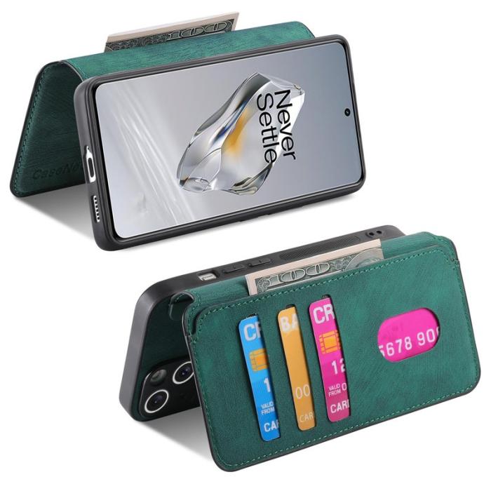 CASENEO - CASENEO OnePlus 12 5G Plånboksfodral Konstläder - Grön