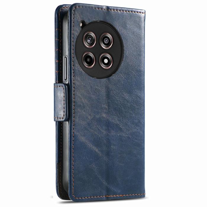 CASENEO - CASENEO OnePlus 12R 5G Skal PU Läder - Mörkblå