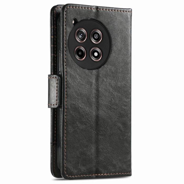 CASENEO - CASENEO OnePlus 12R 5G Skal PU Läder - Svart