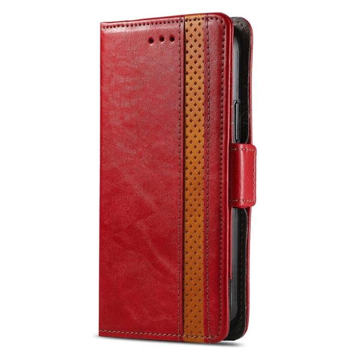 CASENEO - CASENEO OnePlus Nord 4 Skal PU Läder Fodral - Röd