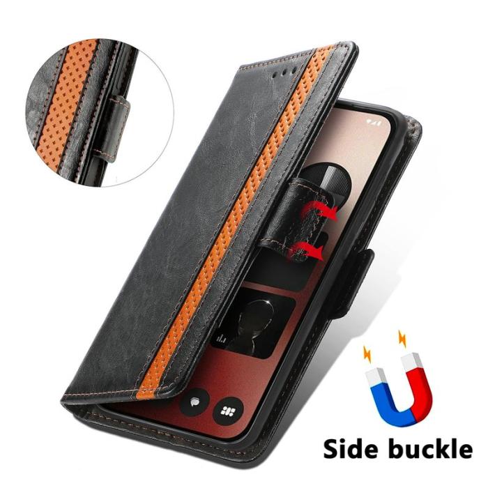 CASENEO - CASENEO Phone (2a) Fodral i PU-läder med RFID-skydd - Svart