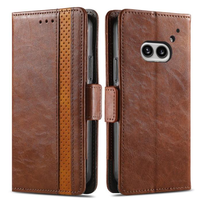 CASENEO - CASENEO Phone (2a) Skal i PU-läder med RFID-blockering - Mörkbrun