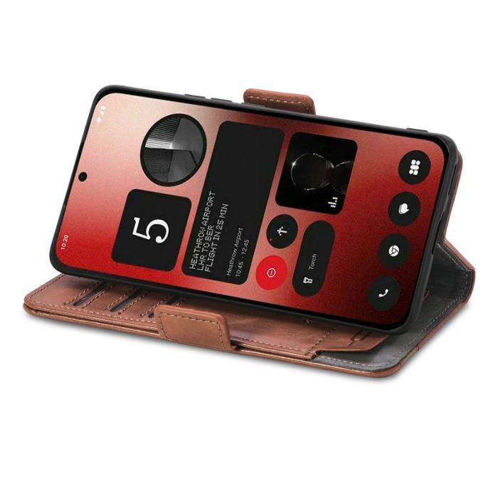 CASENEO - CASENEO Phone (2a) Skal i PU-läder med RFID-blockering - Mörkbrun