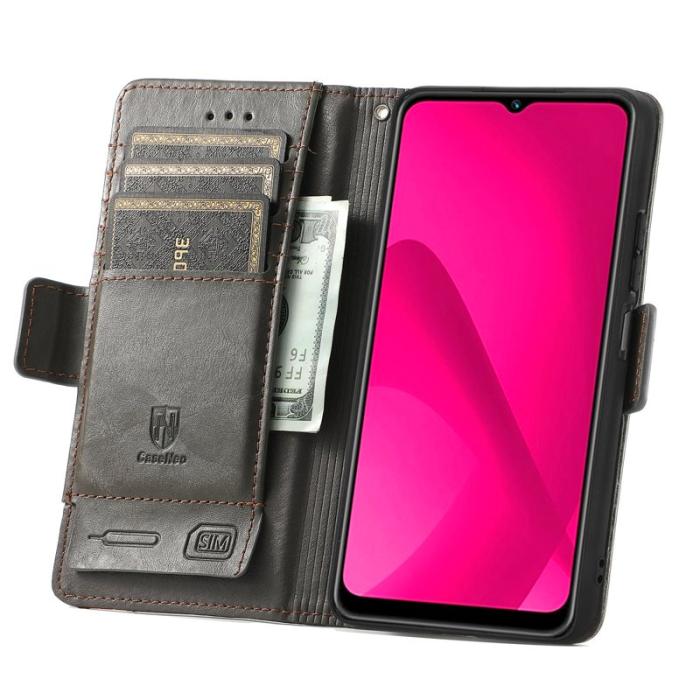 CASENEO - CASENEO Samsung Galaxy A06 4G Skal PU Läder - Grå