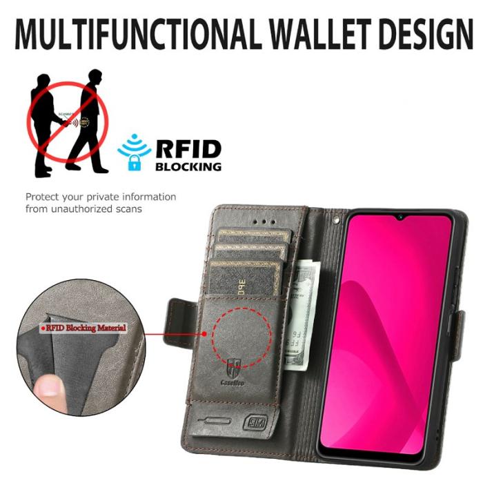 CASENEO - CASENEO Samsung Galaxy A06 4G Skal PU Läder - Grå