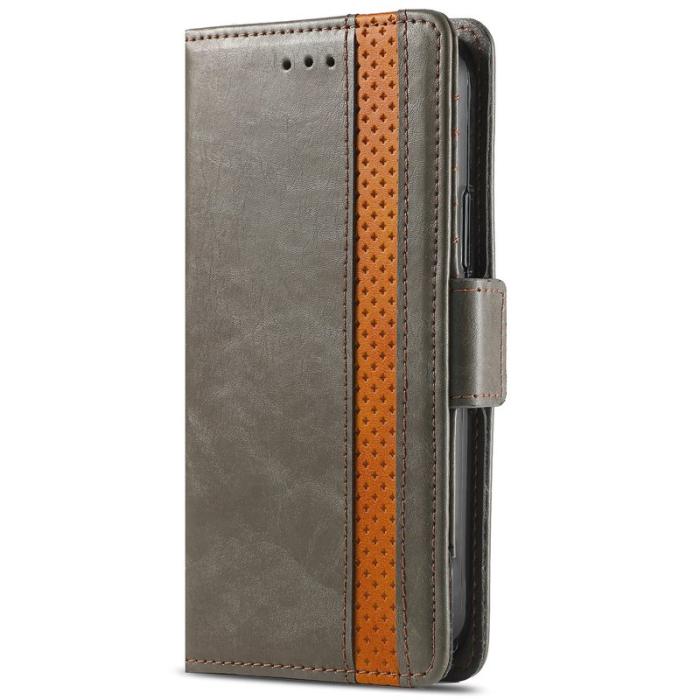 CASENEO - CASENEO Samsung Galaxy A06 4G Skal PU Läder - Grå