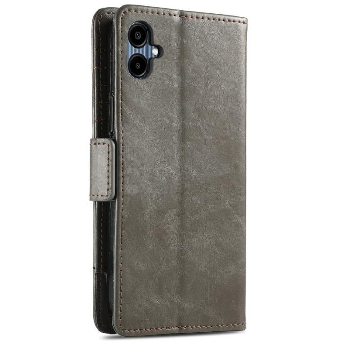 CASENEO - CASENEO Samsung Galaxy A06 4G Skal PU Läder - Grå