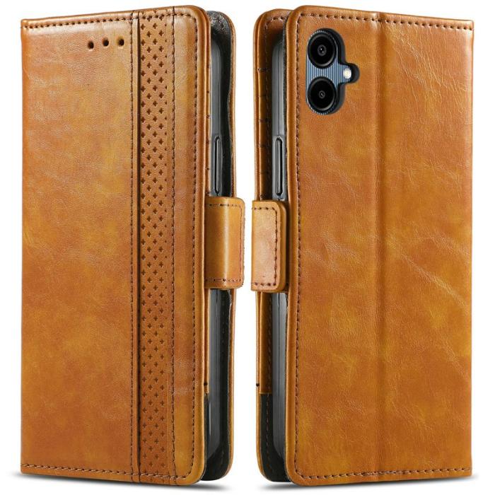 CASENEO - CASENEO Samsung Galaxy A06 Fodral i PU-läder - Ljusbrun