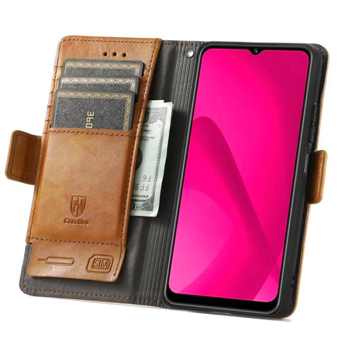 CASENEO - CASENEO Samsung Galaxy A06 Fodral i PU-läder - Ljusbrun