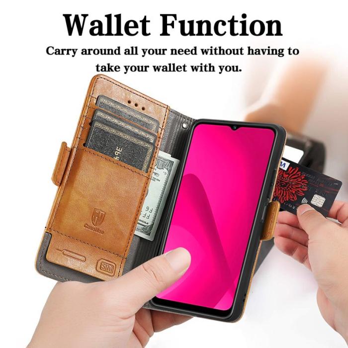 CASENEO - CASENEO Samsung Galaxy A06 Fodral i PU-läder - Ljusbrun