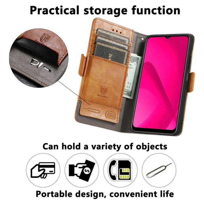 CASENEO - CASENEO Samsung Galaxy A06 Fodral i PU-läder - Ljusbrun