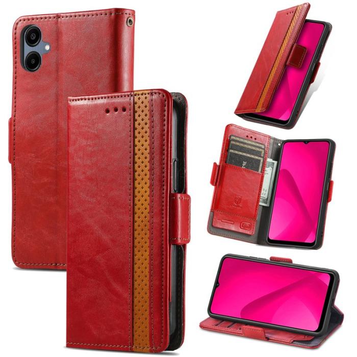 CASENEO - CASENEO Samsung Galaxy A06 Fodral i PU-läder - Röd