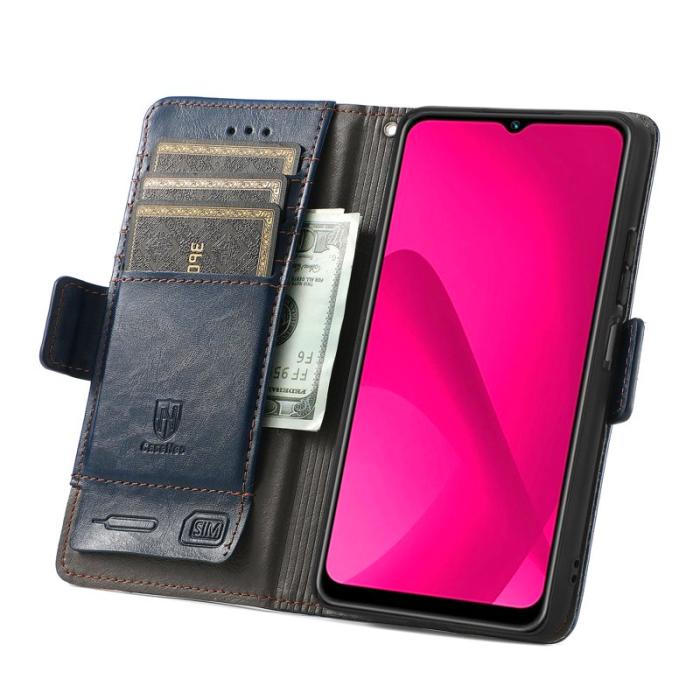 CASENEO - CASENEO Samsung Galaxy A06 Fodral PU Läder - Mörkblå