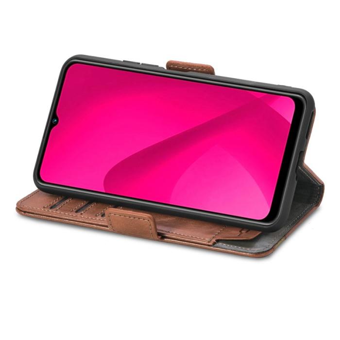 CASENEO - CASENEO Samsung Galaxy A06 Skal PU Läder - Mörkbrun