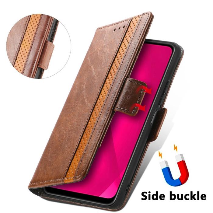 CASENEO - CASENEO Samsung Galaxy A06 Skal PU Läder - Mörkbrun