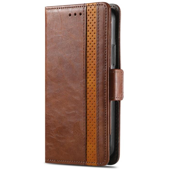 CASENEO - CASENEO Samsung Galaxy A06 Skal PU Läder - Mörkbrun