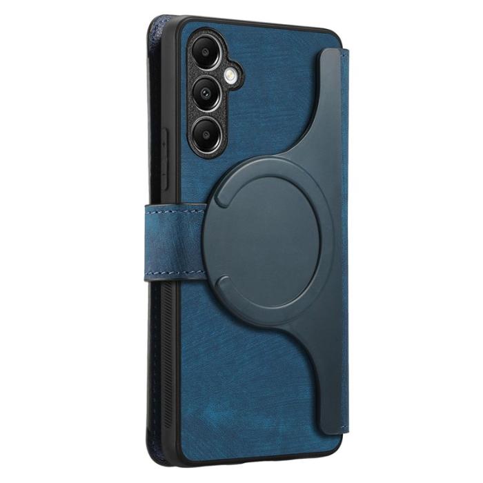 CASENEO - CASENEO Samsung Galaxy A14 5G Fodral Äkta läder - Mörkblå