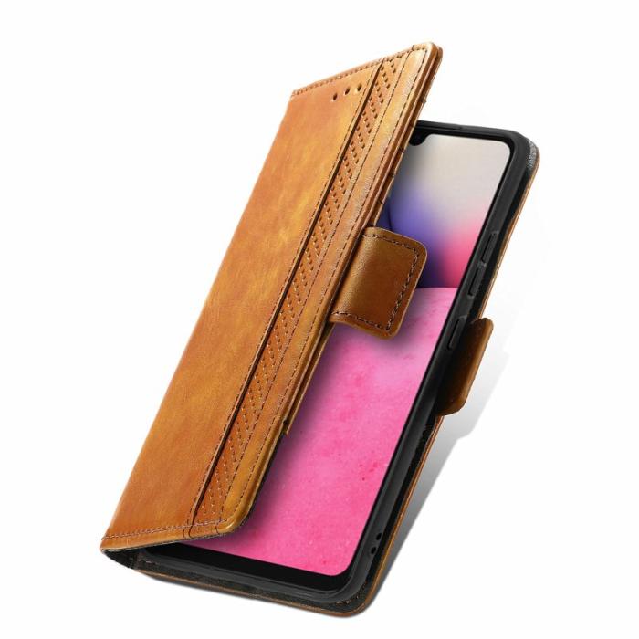 CASENEO - CASENEO Samsung Galaxy A33 5G Skal PU Läder - Ljusbrun