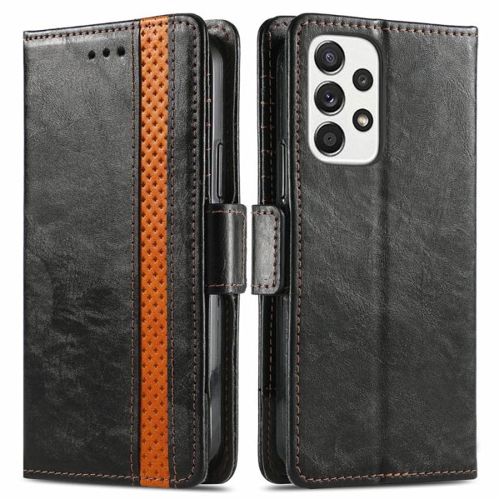CASENEO - CASENEO Samsung Galaxy A33 5G Skal PU Läder - Svart