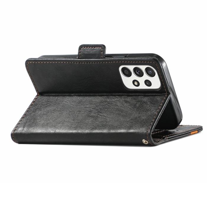 CASENEO - CASENEO Samsung Galaxy A33 5G Skal PU Läder - Svart