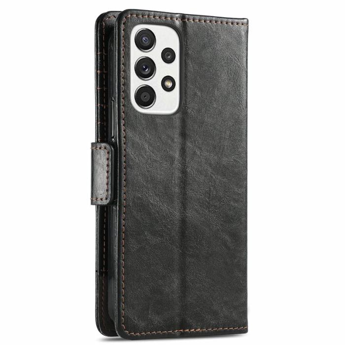 CASENEO - CASENEO Samsung Galaxy A33 5G Skal PU Läder - Svart