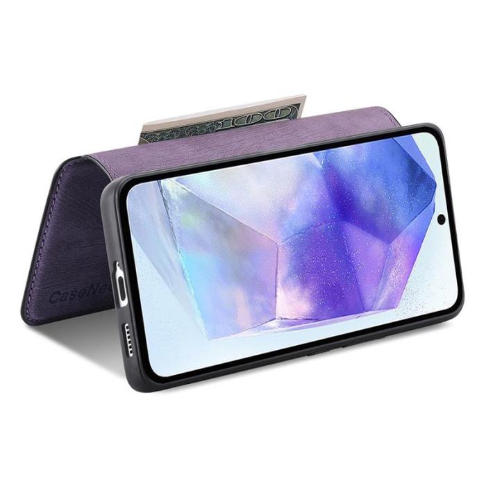 CASENEO - CASENEO Samsung Galaxy A35 5G Plånboksfodral Konstläder - Lila