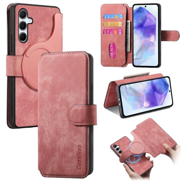 CASENEO - CASENEO Samsung Galaxy A35 5G Plånboksfodral Konstläder - Rosa