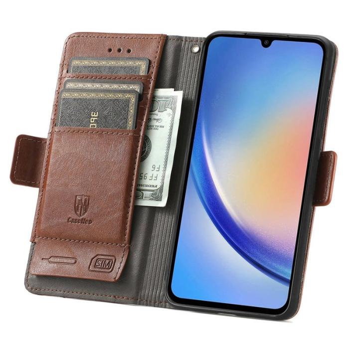 CASENEO - CASENEO Samsung Galaxy A35 5G Mobilskal KonstLäder - Brun
