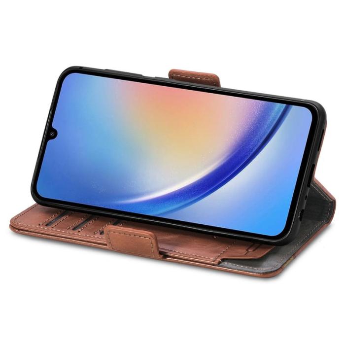 CASENEO - CASENEO Samsung Galaxy A35 5G Mobilskal KonstLäder - Brun