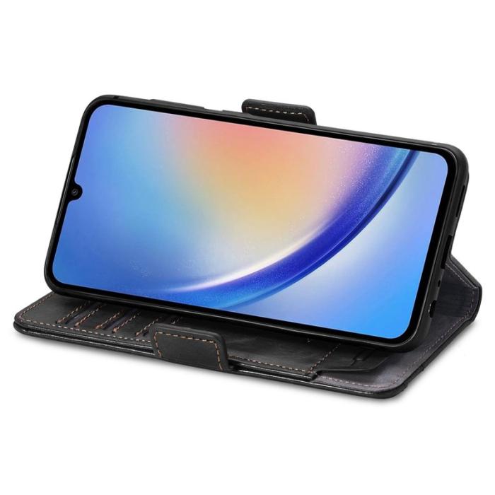 CASENEO - CASENEO Samsung Galaxy A35 5G Mobilskal KonstLäder - Svart