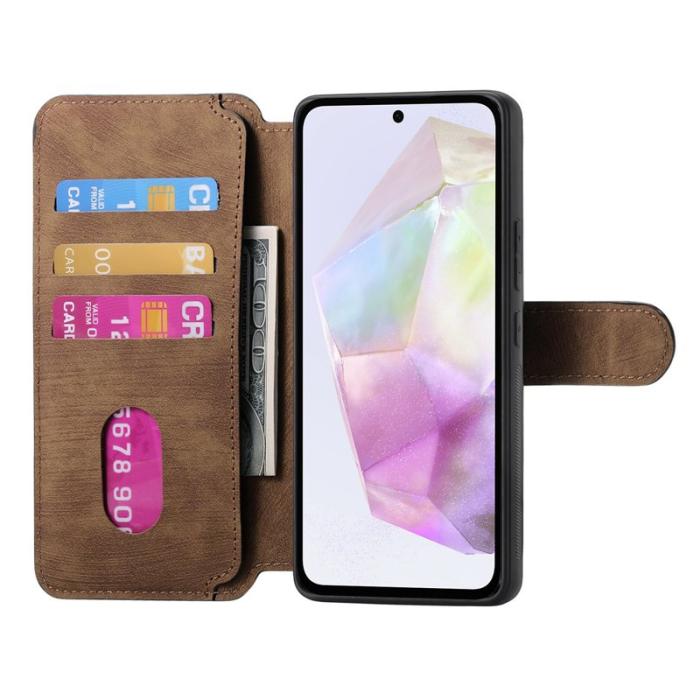 CASENEO - CASENEO Samsung Galaxy A36 5G Fodral Äkta läder - Brun