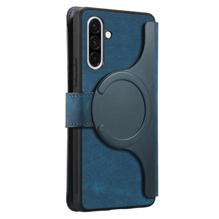 CASENEO - CASENEO Samsung Galaxy A36 5G Fodral Äkta läder - Mörkblå